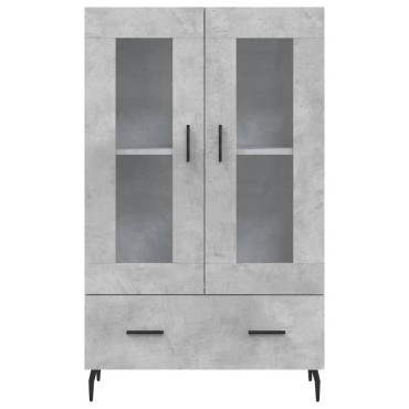 vidaXL Ντουλάπα Γκρι Σκυροδέματος 69,5x31x115cm Επεξεργ. Ξύλο 1 τεμ.