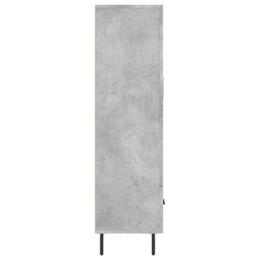 vidaXL Ντουλάπα Γκρι Σκυροδέματος 69,5x31x115cm Επεξεργ. Ξύλο 1 τεμ.