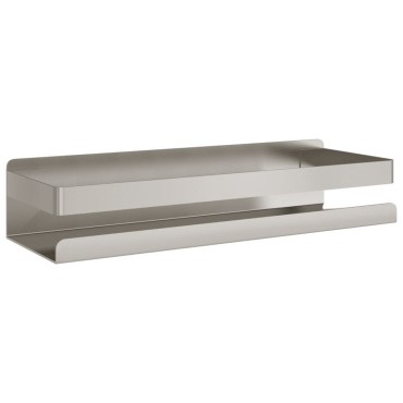 vidaXL Ράφι Μπάνιου 30x10x6cm Βουρτσισμένο Ανοξείδωτο Ατσάλι 304
