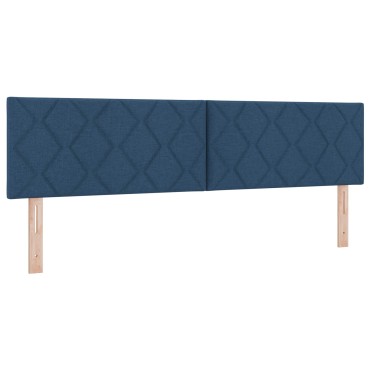vidaXL LED κεφαλάρι Μπλε ύφασμα 180x7x88cm