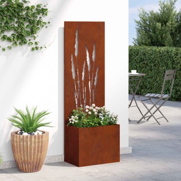 vidaXL Οθόνη Ιδιωτικότητας Κήπου Σκ rusty 50 x 32 x 150 εκ