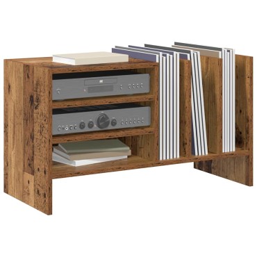 vidaXL Ντουλάπι δίσκων βινυλίου Παλιό ξύλο 78,5x35x45 εκ 1 τεμ.