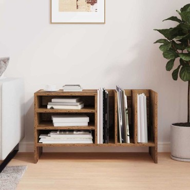 vidaXL Ντουλάπι δίσκων βινυλίου Παλιό ξύλο 78,5x35x45 εκ 1 τεμ.