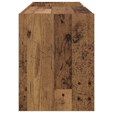 vidaXL Ντουλάπι δίσκων βινυλίου Παλιό ξύλο 78,5x35x45 εκ 1 τεμ.