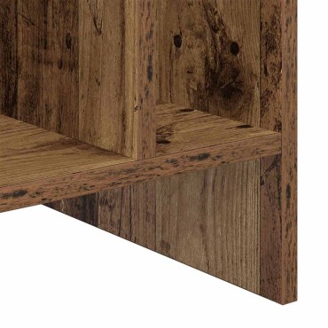 vidaXL Ντουλάπι δίσκων βινυλίου Παλιό ξύλο 78,5x35x45 εκ 1 τεμ.