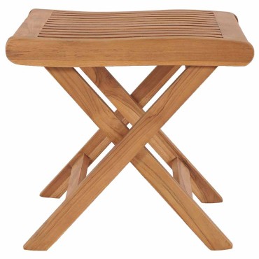 vidaXL Υποπόδιο Πτυσσόμενο 46,5x49x41,5cm από Μασίφ Ξύλο Teak 1 τεμ.