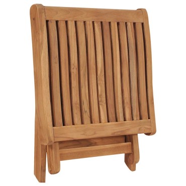 vidaXL Υποπόδιο Πτυσσόμενο 46,5x49x41,5cm από Μασίφ Ξύλο Teak 1 τεμ.