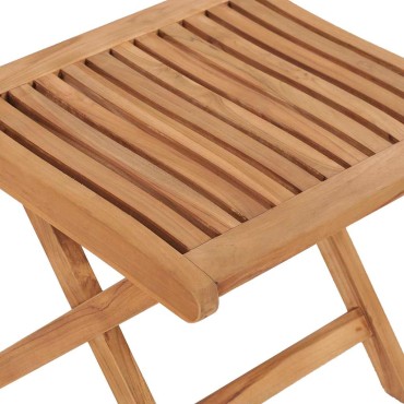 vidaXL Υποπόδιο Πτυσσόμενο 46,5x49x41,5cm από Μασίφ Ξύλο Teak 1 τεμ.