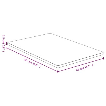 vidaXL Επιφάνεια Τραπεζιού 40x60x1,5 από Μπαμπού 40x60x1,5cm 1 τεμ.
