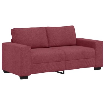vidaXL Διθέσιος Καναπές Κόκκινος 180x77x82cm Ύφασμα