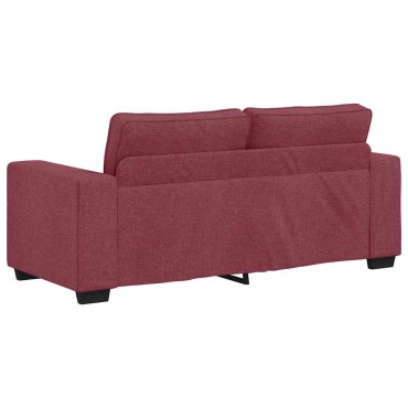 vidaXL Διθέσιος Καναπές Κόκκινος 180x77x82cm Ύφασμα