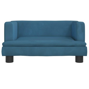 vidaXL Κρεβάτι Σκύλου Μπλε 60 x 40 x 30 εκ. Βελούδινο