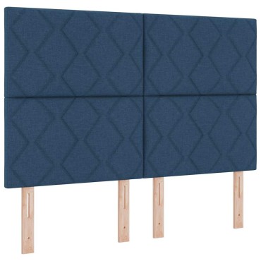 vidaXL Κεφαλάρι Μπλε ύφασμα 160x7x128cm 1 τεμ.