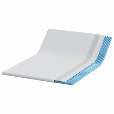 vidaXL Στρώμα επικάλυψης Λευκό 140 x 190 cm Υφασμα Jacquard
