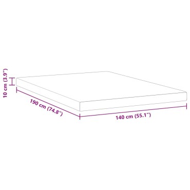vidaXL Στρώμα μνήμης 140 x 190 cm Thick Μαλακό Ύφασμα-100% πολυέστερ