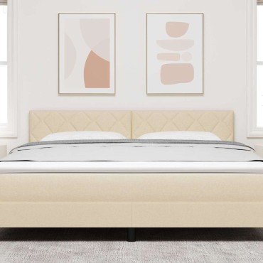 vidaXL Κεφαλάρι Κρεμ ύφασμα 180x7x88cm 1 τεμ.