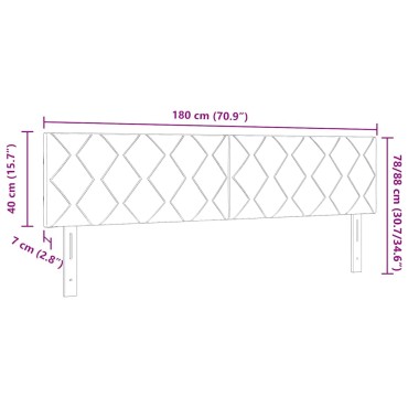 vidaXL Κεφαλάρι Κρεμ ύφασμα 180x7x88cm 1 τεμ.
