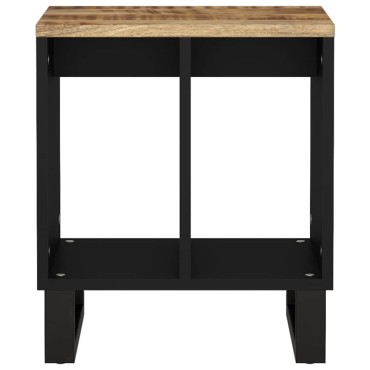 vidaXL Βοηθητικό Τραπέζι 40x31x46cm Μασίφ Ξύλο Μάνγκο & Επεξ. Ξύλο 1 τεμ.