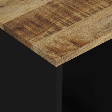 vidaXL Βοηθητικό Τραπέζι 40x31x46cm Μασίφ Ξύλο Μάνγκο & Επεξ. Ξύλο 1 τεμ.