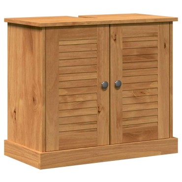 vidaXL Σετ Επίπλων Μπάνιου VIGO 3 τεμ. Μέλι Καφέ 37.5x34x80cm