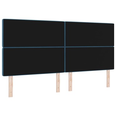 vidaXL Κεφαλάρι Σκούρο Μπλε Βελούδο 200x7x128cm 1 τεμ.