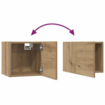 vidaXL Σετ επίπλου τηλεόρασης 8 τμχ. Artisan Oak Επεξεργασμένο Ξύλο