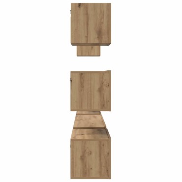 vidaXL Σετ επίπλου τηλεόρασης 8 τμχ. Artisan Oak Επεξεργασμένο Ξύλο
