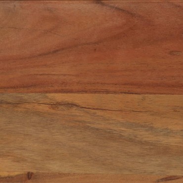 vidaXL Τραπεζαρία 120x60x76cm από Μασίφ Ξύλο Ακακίας και Ατσάλι 1 τεμ.
