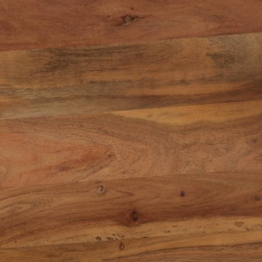 vidaXL Τραπεζαρία 120x60x76cm από Μασίφ Ξύλο Ακακίας και Ατσάλι 1 τεμ.