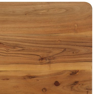 vidaXL Τραπεζαρία 75x75x76cm από Μασίφ Ξύλο Ακακίας και Ατσάλι 1 τεμ.