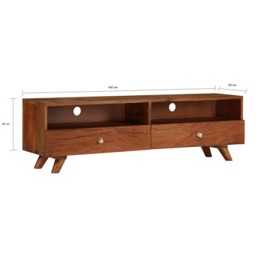 vidaXL Έπιπλο Τηλεόρασης 140x30x40cm από Μασίφ Ανακυκλωμένο Ξύλο