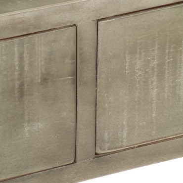 vidaXL Τραπέζι Κονσόλα Γκρι / Μπρονζέ 110x35x76cm Μασίφ Ξύλο Μάνγκο 1 τεμ.