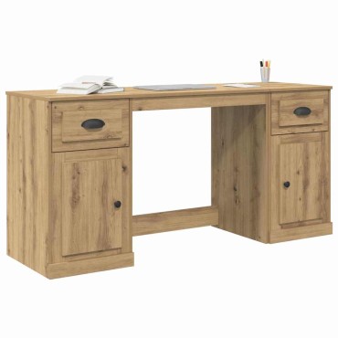 vidaXL Γραφείο με Ντουλάπι Artisan Oak Επεξεργασμένο Ξύλο 154,5x50x75cm 1 τεμ.
