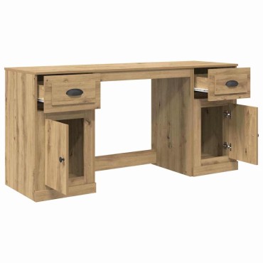 vidaXL Γραφείο με Ντουλάπι Artisan Oak Επεξεργασμένο Ξύλο 154,5x50x75cm 1 τεμ.