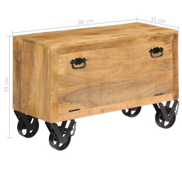 vidaXL Παπουτσοθήκη 86x35x55cm από Μασίφ Ξύλο Μάνγκο