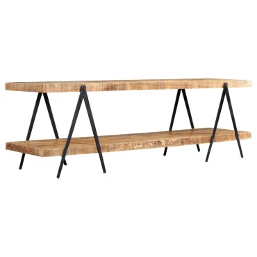 vidaXL Έπιπλο Τηλεόρασης 160x40x50cm από Μασίφ Ξύλο Μάνγκο
