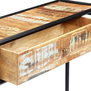 vidaXL Τραπέζι Κονσόλα 118x30x75cm από Μασίφ Ανακυκλωμένο Ξύλο 1 τεμ.