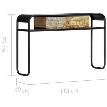 vidaXL Τραπέζι Κονσόλα 118x30x75cm από Μασίφ Ανακυκλωμένο Ξύλο 1 τεμ.