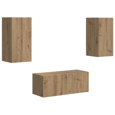 vidaXL Σετ επίπλου τηλεόρασης 6 τμχ. Artisan Oak Επεξεργασμένο Ξύλο