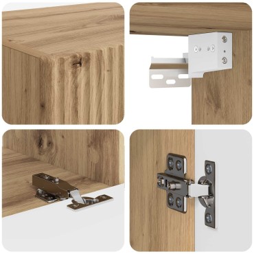 vidaXL Σετ επίπλου τηλεόρασης 4 τμχ. Artisan Oak Επεξεργασμένο Ξύλο