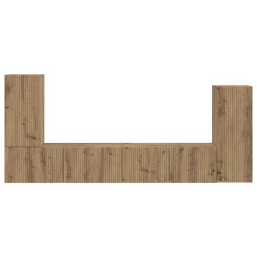 vidaXL Σετ επίπλου τηλεόρασης 4 τμχ. Artisan Oak Επεξεργασμένο Ξύλο