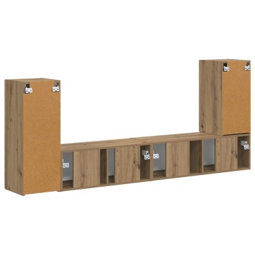 vidaXL Σετ επίπλου τηλεόρασης 4 τμχ. Artisan Oak Επεξεργασμένο Ξύλο