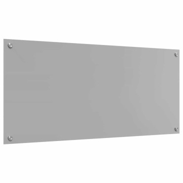 vidaXL Πλάτη κουζίνας 2 τμχ. Ανοιχτό γκρι 110 x 50 cm σκληρυμένο γυαλί