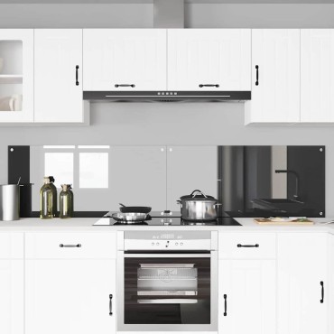 vidaXL Πλάτη κουζίνας 2 τμχ. Σκούρο Γκρι 110 x 50 cm σκληρυμένο γυαλί