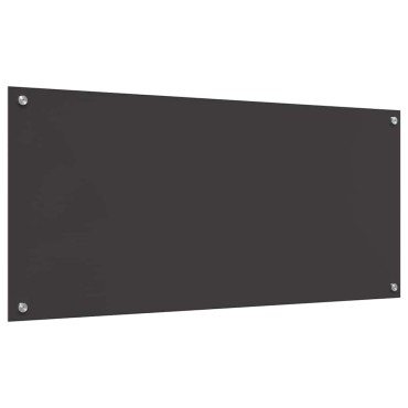 vidaXL Πλάτη κουζίνας 2 τμχ. Σκούρο Γκρι 110 x 50 cm σκληρυμένο γυαλί