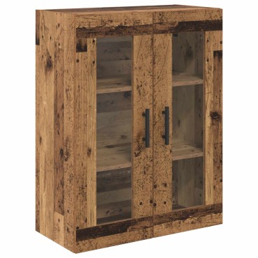 vidaXL Highboard 2 τεμ. Παλιό Ξύλο 69,5x34x180cm