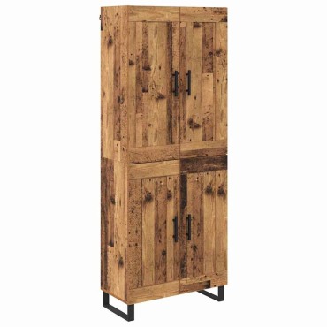 vidaXL Highboard 2 τεμ. Παλιό ξύλο 69,5x34x180cm