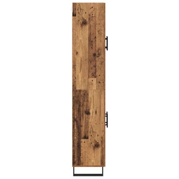 vidaXL Highboard 2 τεμ. Παλιό ξύλο 69,5x34x180cm
