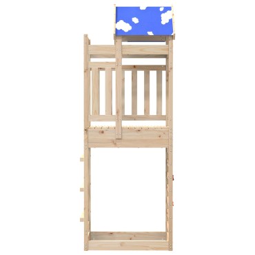 vidaXL Πύργος Παιχνιδιού Καφέ 85 x 52,5 x 239 εκ Στερεά ξυλεία πεύκου