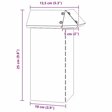 vidaXL Φράκτης σαλιγκαριών 4 τμχ. 13,5 x 13,5 x 25 εκ Σκ rusty